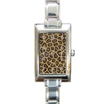 Leopard Rectangular Italian Charm Watch