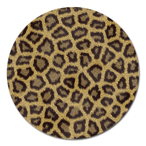 Leopard Magnet 5  (Round) from ArtsNow.com Front