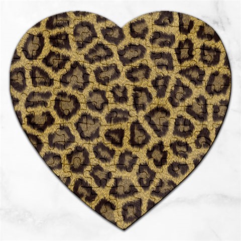 Leopard Jigsaw Puzzle (Heart) from ArtsNow.com Front