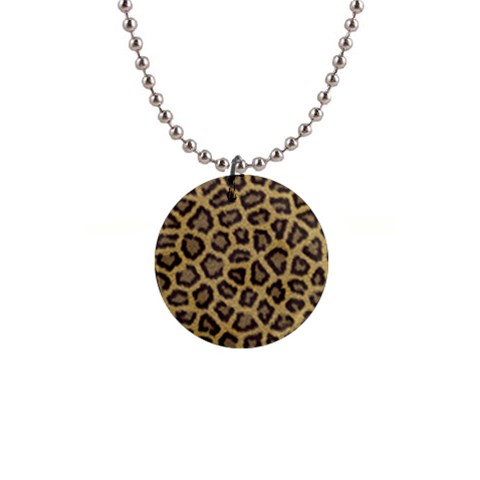 Leopard 1  Button Necklace from ArtsNow.com Front