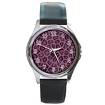 Leopard Round Metal Watch