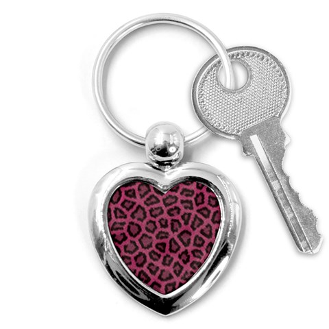 Leopard Key Chain (Heart) from ArtsNow.com Front