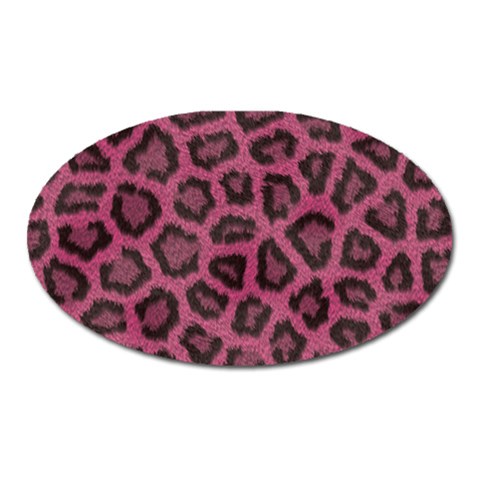 Leopard Magnet (Oval) from ArtsNow.com Front