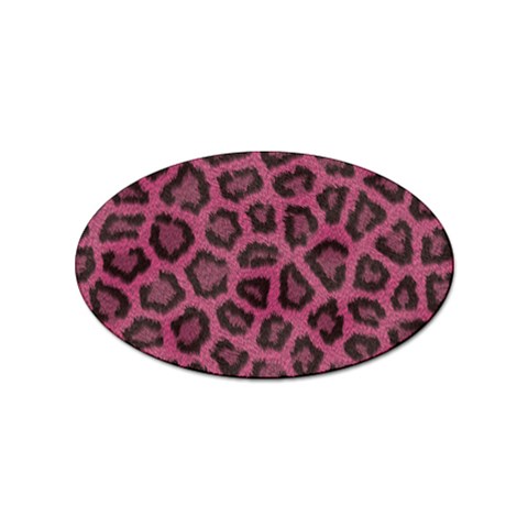 Leopard Sticker Oval (10 pack) from ArtsNow.com Front