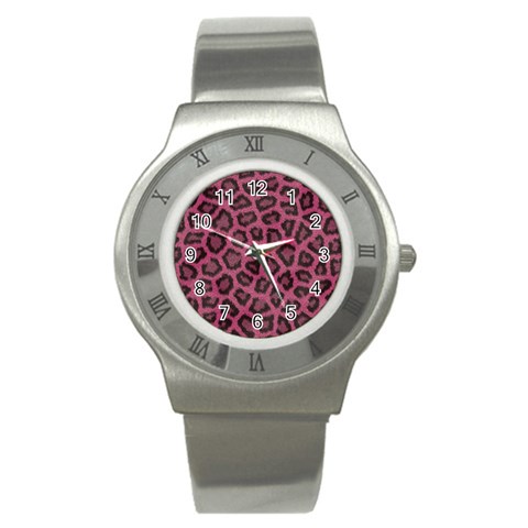 Leopard Stainless Steel Watch from ArtsNow.com Front