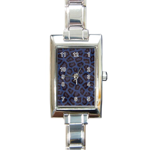 Leopard Rectangular Italian Charm Watch from ArtsNow.com Front