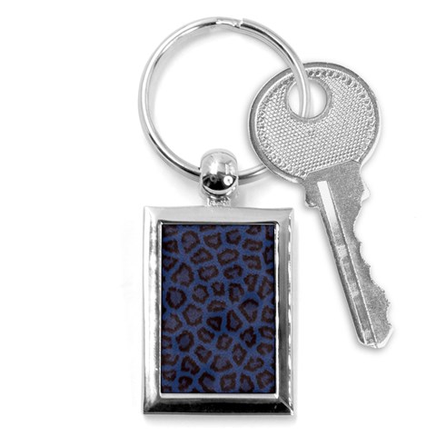 Leopard Key Chain (Rectangle) from ArtsNow.com Front