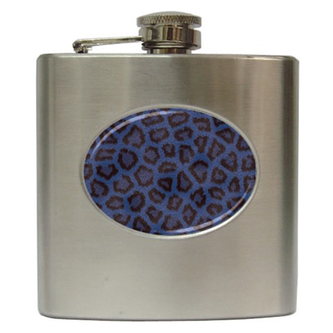 Leopard Hip Flask (6 oz) from ArtsNow.com Front