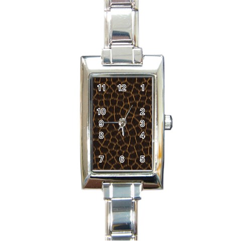 Giraffe Rectangular Italian Charm Watch from ArtsNow.com Front