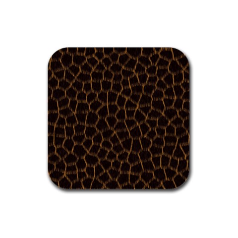 Giraffe Rubber Square Coaster (4 pack) from ArtsNow.com Front