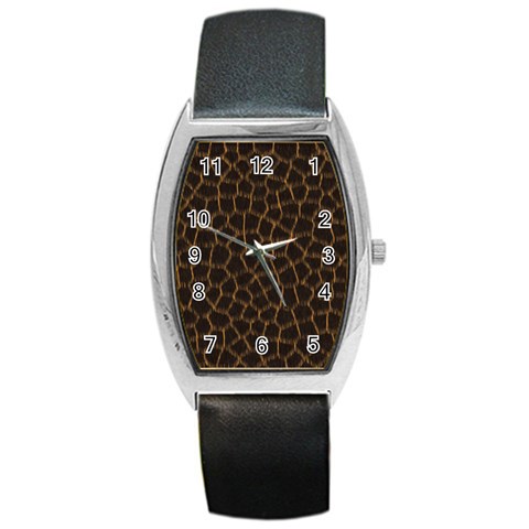 Giraffe Barrel Style Metal Watch from ArtsNow.com Front