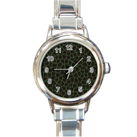 Giraffe Round Italian Charm Watch from ArtsNow.com Front