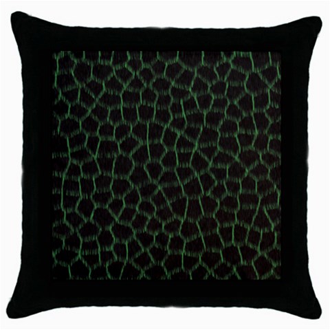 Giraffe Throw Pillow Case (Black) from ArtsNow.com Front