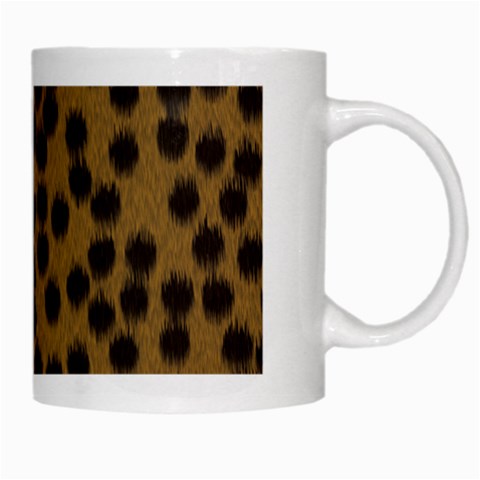 Cheetah White Mug from ArtsNow.com Right