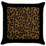 Cheetah Throw Pillow Case (Black)