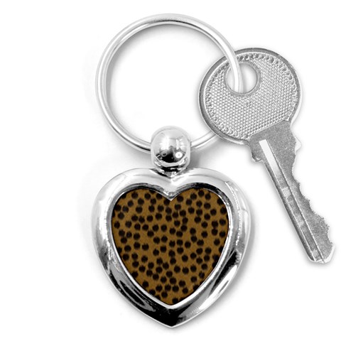 Cheetah Key Chain (Heart) from ArtsNow.com Front