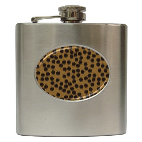 Cheetah Hip Flask (6 oz) from ArtsNow.com Front