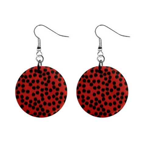 Cheetah 1  Button Earrings from ArtsNow.com Front