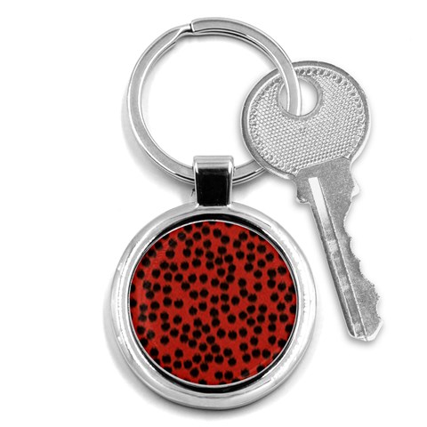 Cheetah Key Chain (Round) from ArtsNow.com Front