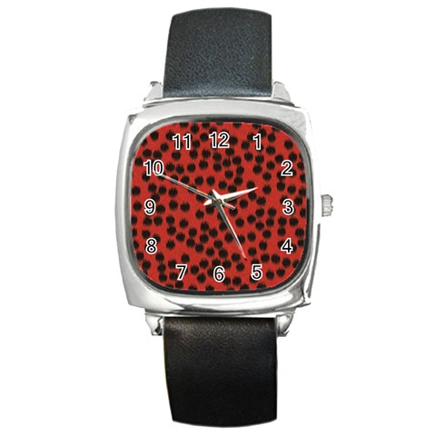 Cheetah Square Metal Watch from ArtsNow.com Front