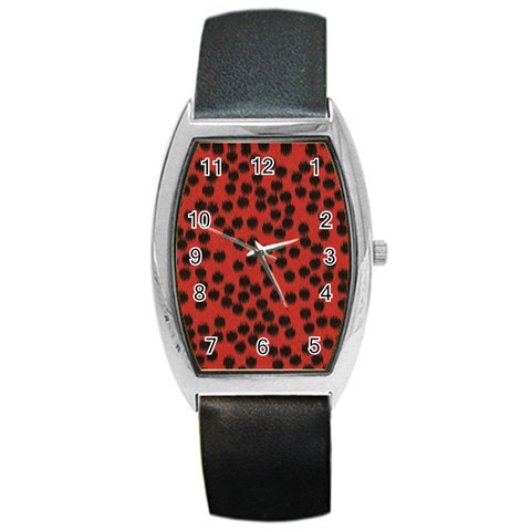 Cheetah Barrel Style Metal Watch from ArtsNow.com Front