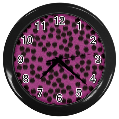 Cheetah Wall Clock (Black) from ArtsNow.com Front