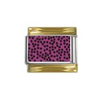 Cheetah Gold Trim Italian Charm (9mm)