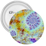 Golden Violet Sea Shells, Abstract Ocean 3  Button