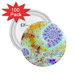 Golden Violet Sea Shells, Abstract Ocean 2.25  Button (100 pack)