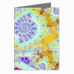 Golden Violet Sea Shells, Abstract Ocean Greeting Card (8 Pack) from ArtsNow.com Left