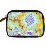 Golden Violet Sea Shells, Abstract Ocean Digital Camera Leather Case