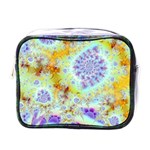 Golden Violet Sea Shells, Abstract Ocean Mini Travel Toiletry Bag (One Side)