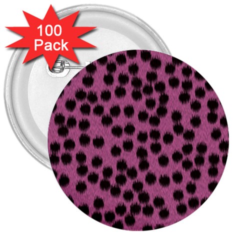 Cheetah 3  Button (100 pack) from ArtsNow.com Front