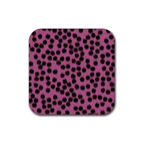 Cheetah Rubber Coaster (Square) from ArtsNow.com Front