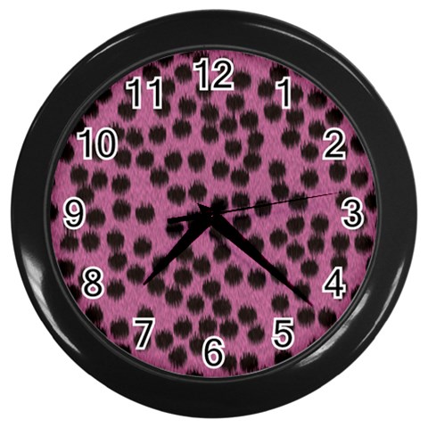 Cheetah Wall Clock (Black) from ArtsNow.com Front