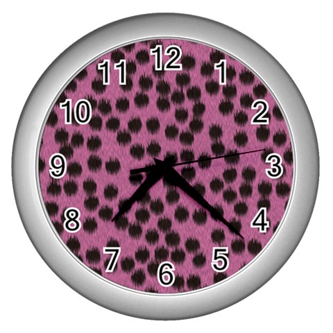 Cheetah Wall Clock (Silver) from ArtsNow.com Front