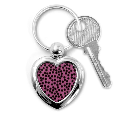 Cheetah Key Chain (Heart) from ArtsNow.com Front