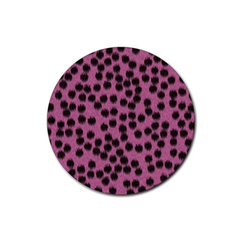 Cheetah Rubber Round Coaster (4 pack) from ArtsNow.com Front