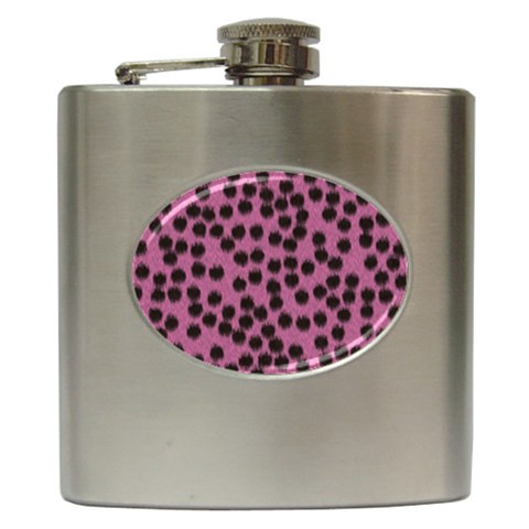 Cheetah Hip Flask (6 oz) from ArtsNow.com Front