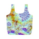 Golden Violet Sea Shells, Abstract Ocean Reusable Bag (M)