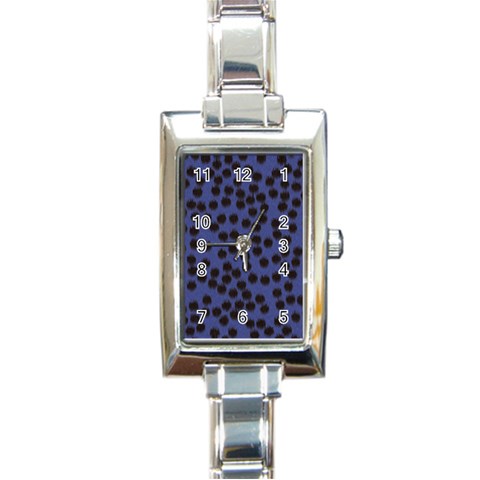 Cheetah Rectangular Italian Charm Watch from ArtsNow.com Front