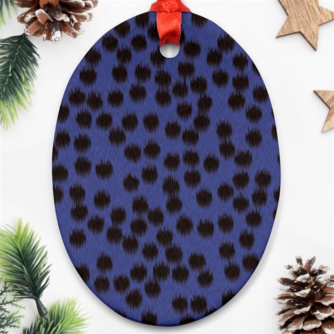 Cheetah Ornament (Oval) from ArtsNow.com Front