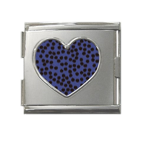 Cheetah Mega Link Heart Italian Charm (18mm) from ArtsNow.com Front