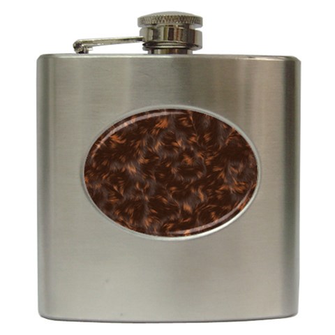 Calico Cat Hip Flask (6 oz) from ArtsNow.com Front