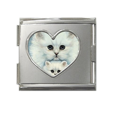 catsWE Mega Link Heart Italian Charm (18mm) from ArtsNow.com Front