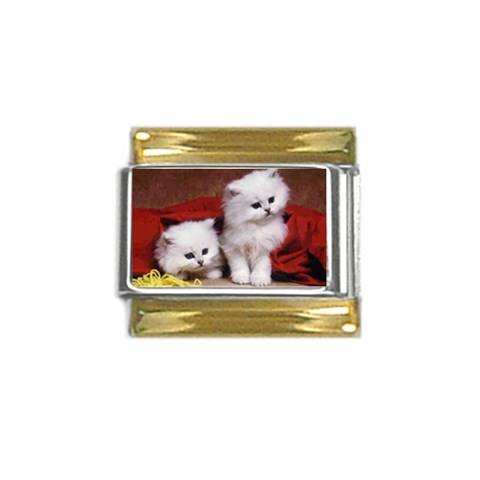 catsRT Gold Trim Italian Charm (9mm) from ArtsNow.com Front