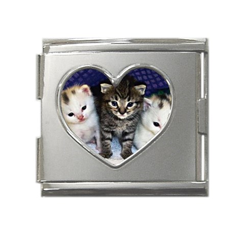 cats_wideweb__470x312,0 Mega Link Heart Italian Charm (18mm) from ArtsNow.com Front