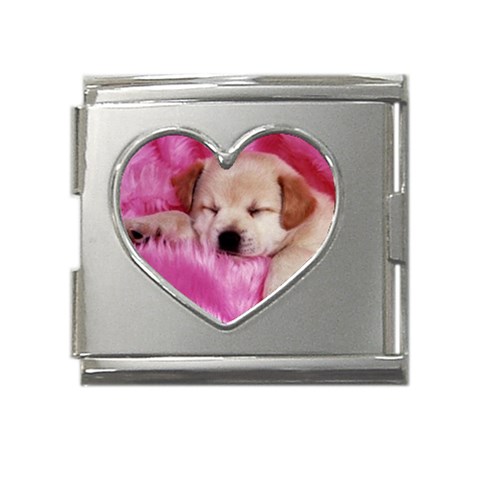 normal_wpaperanimals_dogs004800 Mega Link Heart Italian Charm (18mm) from ArtsNow.com Front