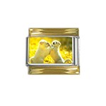 Dogs-005 Gold Trim Italian Charm (9mm)