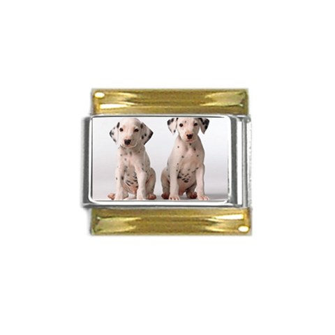 dogs Gold Trim Italian Charm (9mm) from ArtsNow.com Front